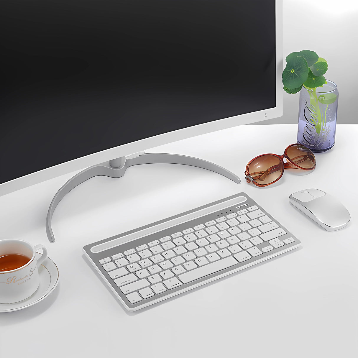 Bervolo Double Stand Keyboard, Silver