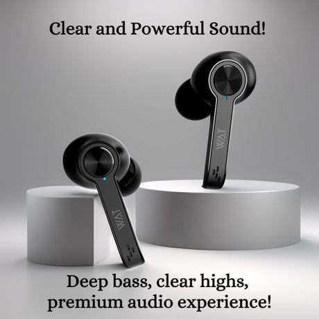 Bervolo Wat Pro Max fejhallgató, Bluetooth 5.3, Aktív zajszűrés (ANC), Környezeti zajcsökkentés (ENC), Áttetsző mód, Alacsony késleltetés, LED tok, Érintésvezérlés, Fekete