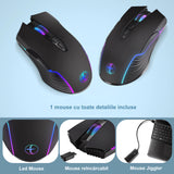 Bervolo® Office Mouse Jiggler, Simulates Cursor Movement, Undetectable, RGB, Plug & Play, Black
