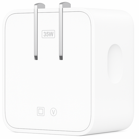 Bervolo® 35W Dual USB-C Wall Charger, Fast Charging PD, Compatible with USA/Canada/Japan, Simultaneous Charging for iPhone, Samsung, Huawei, iPad, Laptops, White