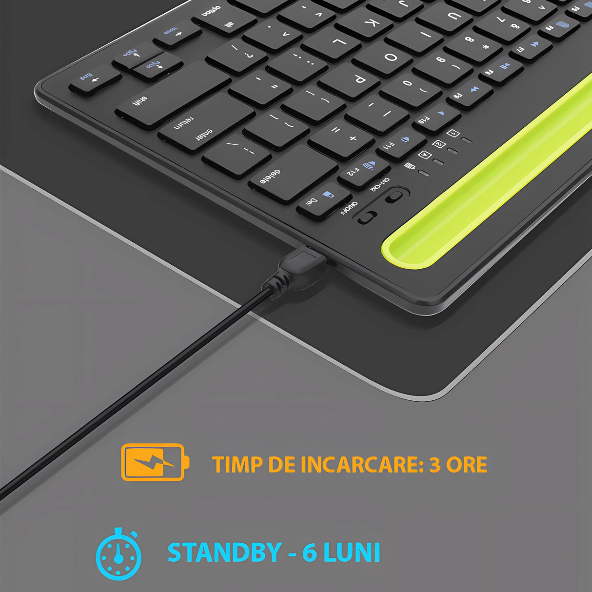 Bervolo Double Stand Keyboard, Black