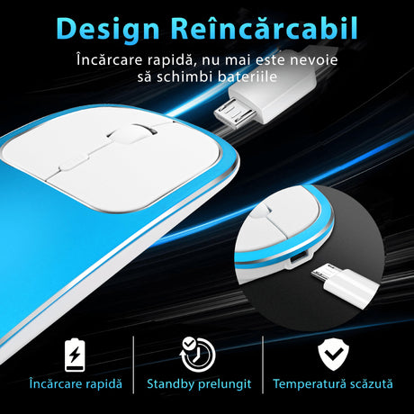 Dual Mouse Bervolo Metal X, Blue