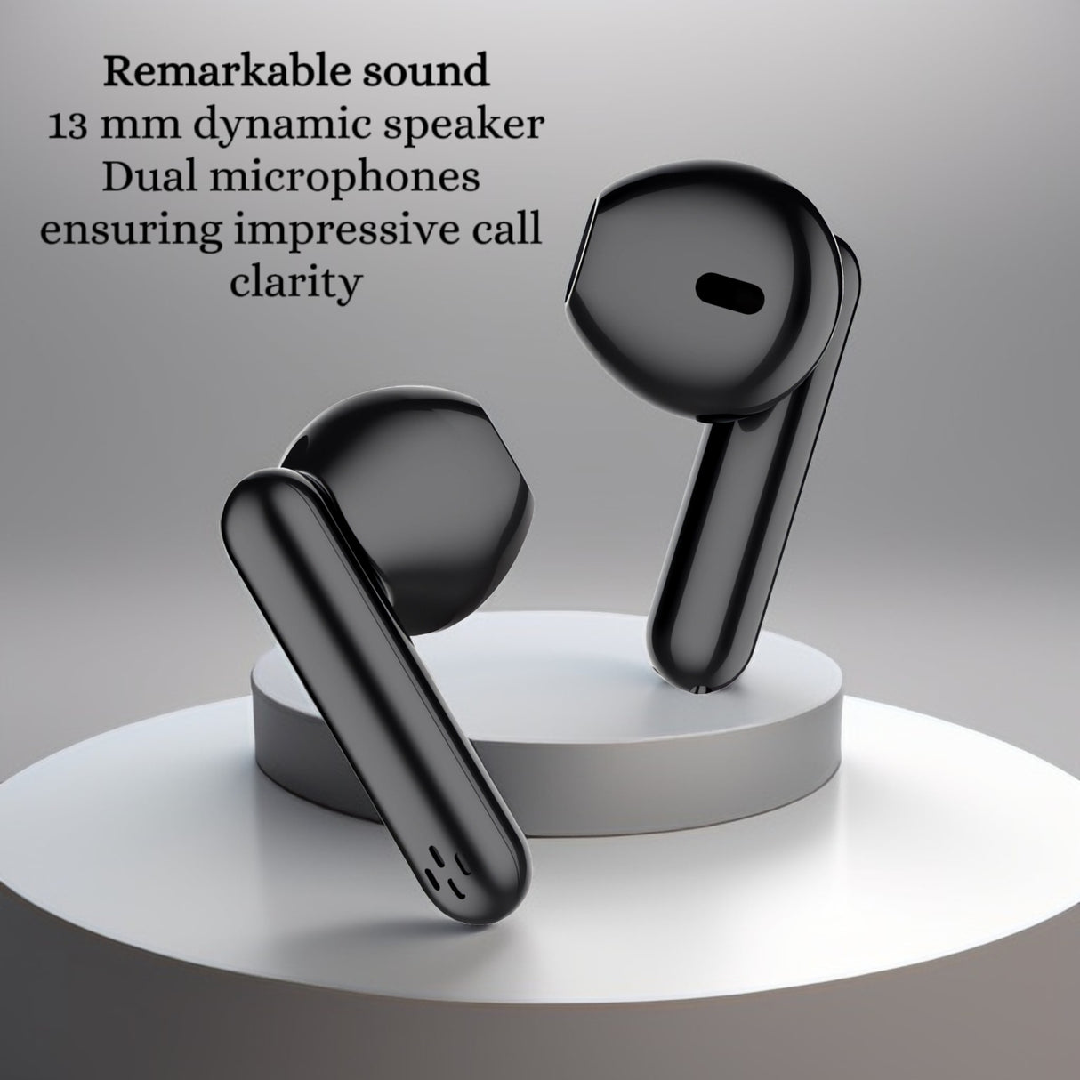 Bervolo® Air Pro Vezeték Nélküli Bluetooth Fülhallgató, Duál Mikrofon, IPX5 Vízállóság, Tiszta Basszus Hangzás, ANC Zajszűrés, Univerzális Kompatibilitás, Automatikus Csatlakozás, Fekete