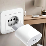 Bervolo® USB-C Wall Charger, Compatible with iPhone 15/16, Samsung, Huawei, Google Pixel, Oppo, Fast Charge 20W, Super Fast Charge Adapter, Travel Package, 1 M Cable, White