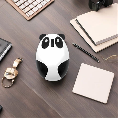 Bervolo® Panda Gyermek Egér – Újratölthető, Vezeték nélküli USB 2.4 GHz, 3000 DPI, 3 Gomb, Csendes Klikk, Ergonomikus, Jobb- és Balkezeseknek, Fehér
